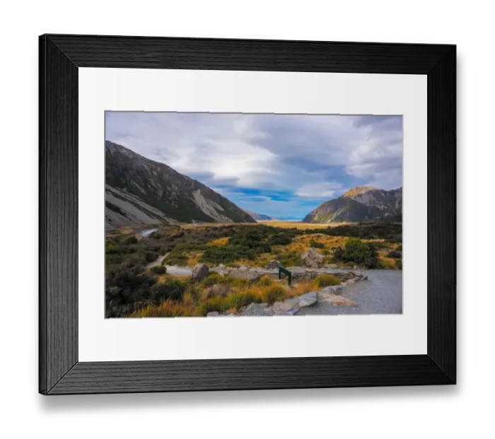 Framed Print : Hooker Valley, Mount Cook National Park Framed Print : Hooker Valley, Mount Cook National Park