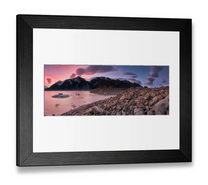 Framed Print : Lenticular Clouds at Tasman Lake Framed Print : Lenticular Clouds at Tasman Lake