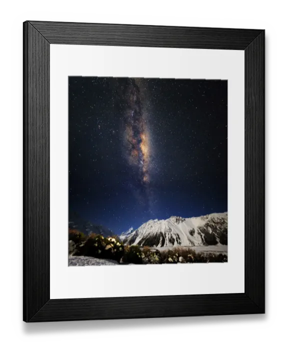 Framed Print : Milky Way over Mount Cook