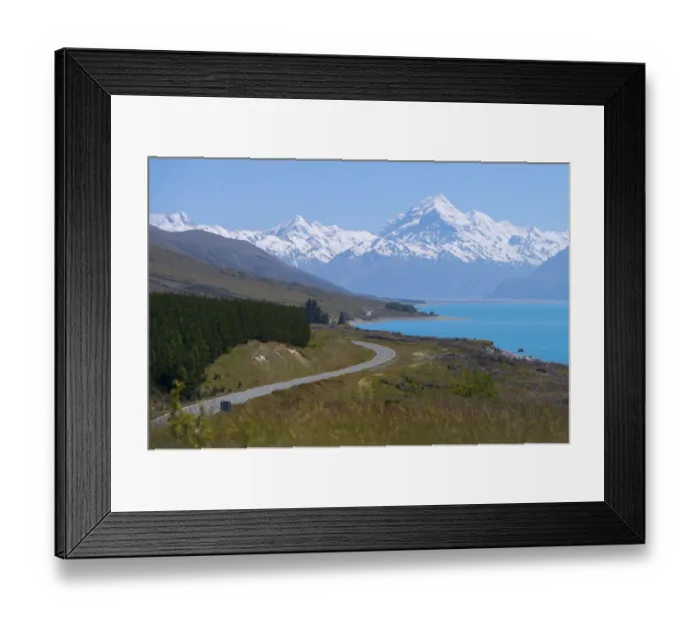 Framed Print : Road to mt. Cook, Newzealand