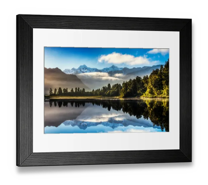 Framed Print : Lake Matheson at sunrise Framed Print : Lake Matheson at sunrise