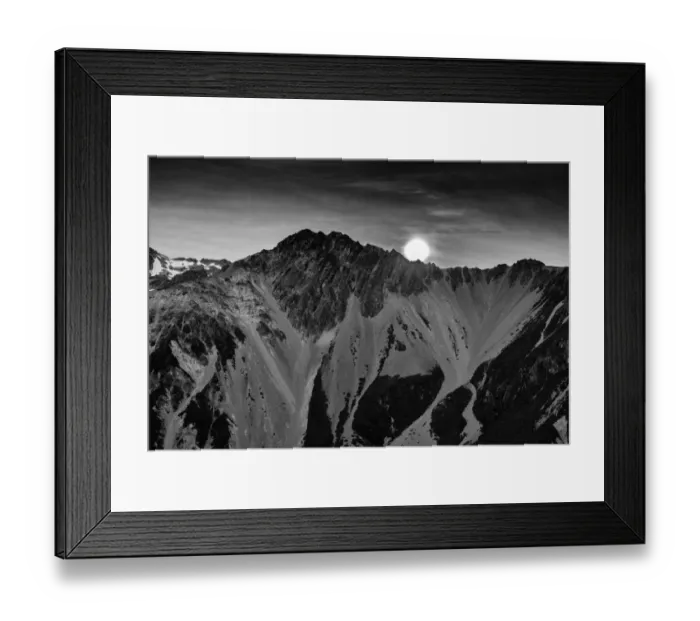 Framed Print : Moonrise in Mount Cook Village Framed Print : Moonrise in Mount Cook Village