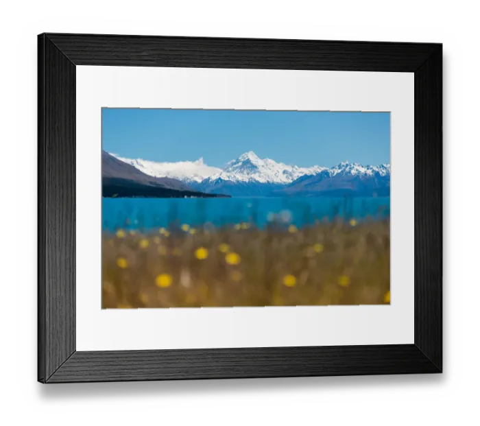 Framed Print : Lake Pukaki with Mount Cook in the background Framed Print : Lake Pukaki with Mount Cook in the background