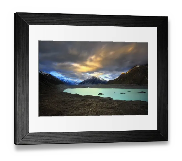 Framed Print : Tasman Glazier, Mt. Cook