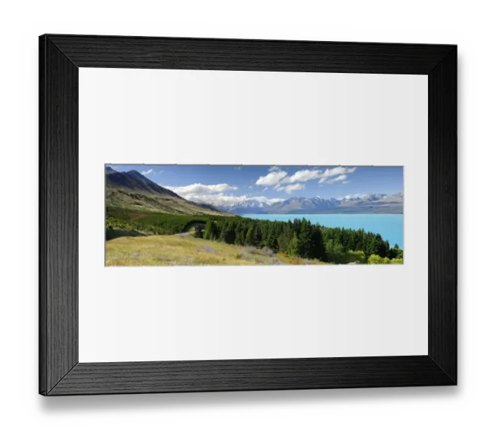 Framed Print : Mt Cook. Panoramic view of Mt. Cook and Lake Pukaki in New Zealand Framed Print : Mt Cook. Panoramic view of Mt. Cook and Lake Pukaki in New Zealand