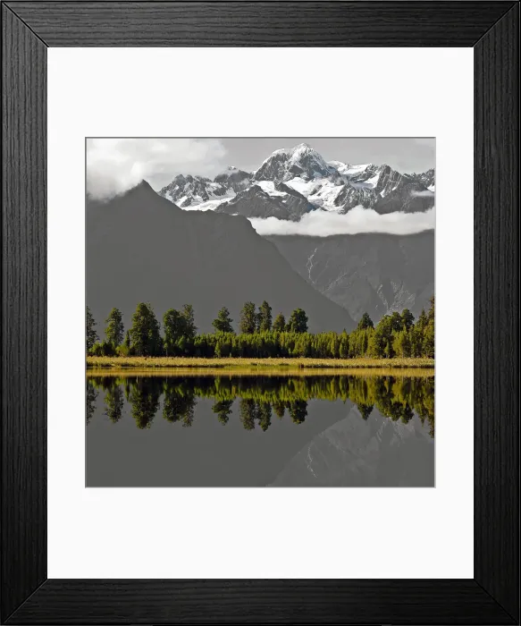 Framed Print : Aoraki. Mt Cook reflection in Lake Matheson New Zealand. It is called Aoraki by the Maori