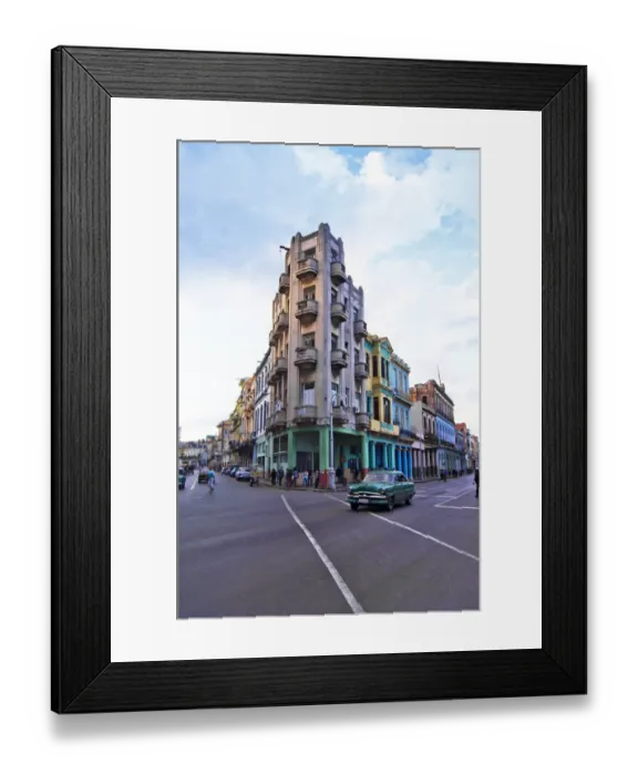 Framed Print : Art Deco apartments, Havana Framed Print : Art Deco apartments, Havana