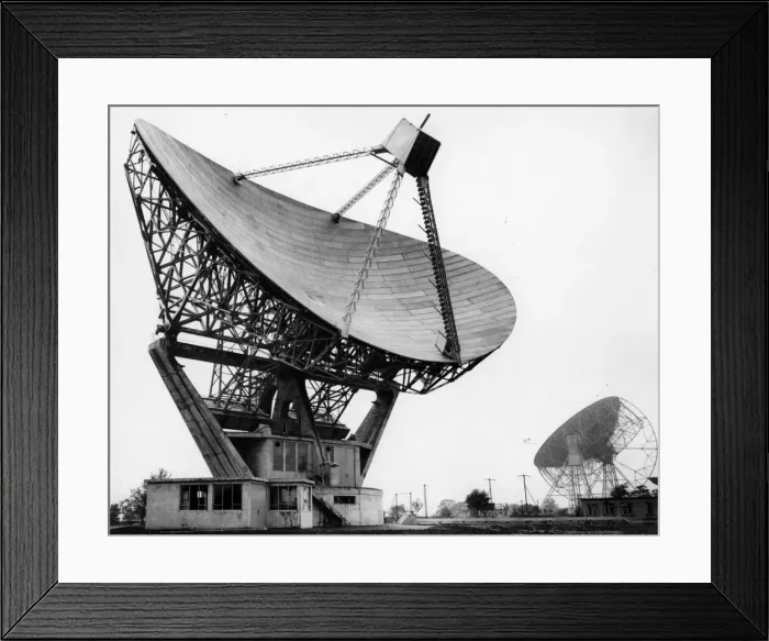 Framed Print : Telescope. circa 1950: Mark II radio telescope, Jodrell Bank Framed Print : Telescope. circa 1950: Mark II radio telescope, Jodrell Bank
