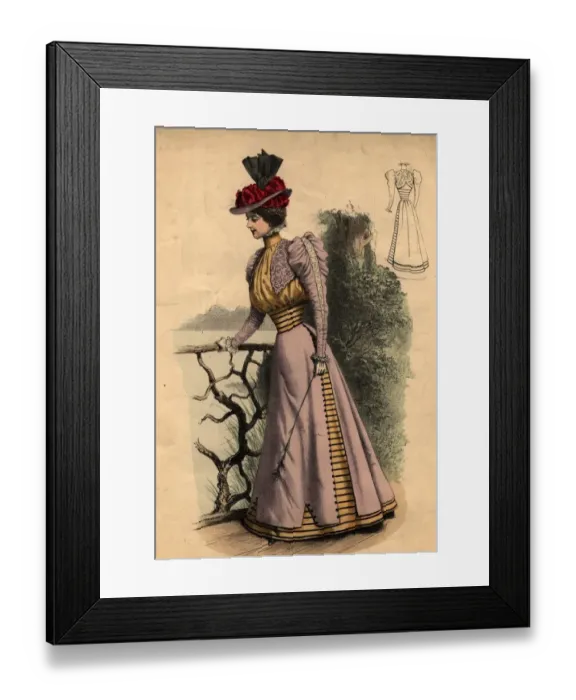 Framed Print : Walking Dress