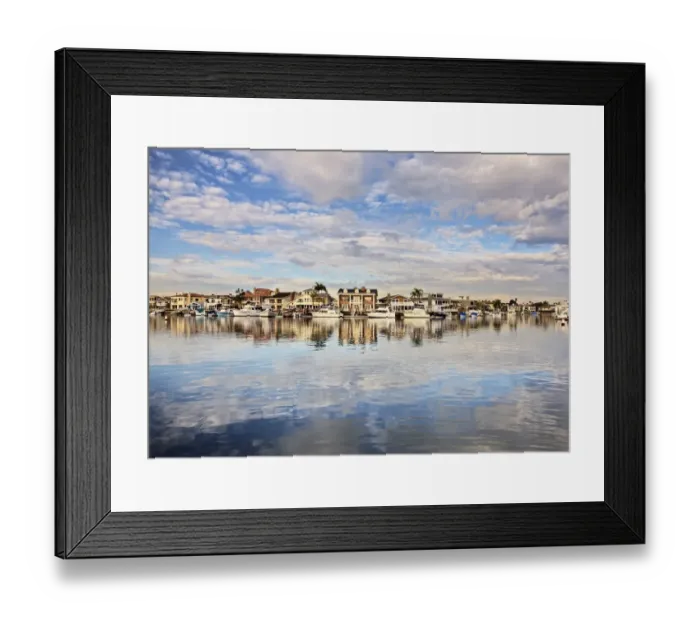 Framed Print : Wide Angle View of Huntington Harbor Framed Print : Wide Angle View of Huntington Harbor