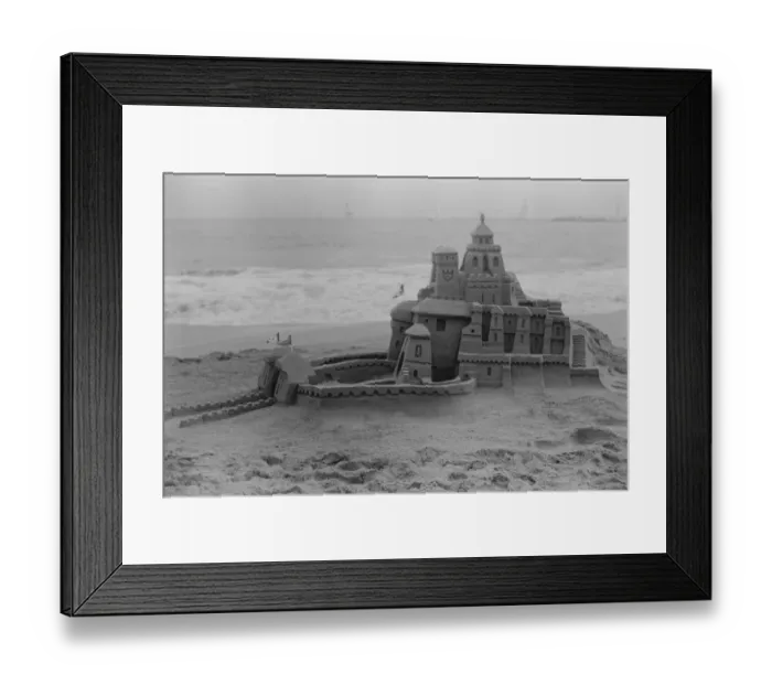 Framed Print : Sandcastle on beach Framed Print : Sandcastle on beach