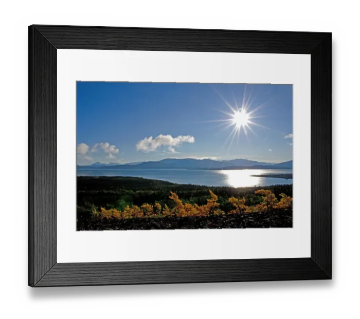 Framed Print : Sunrise over Desdeash Lake, Yukon terr. Canada