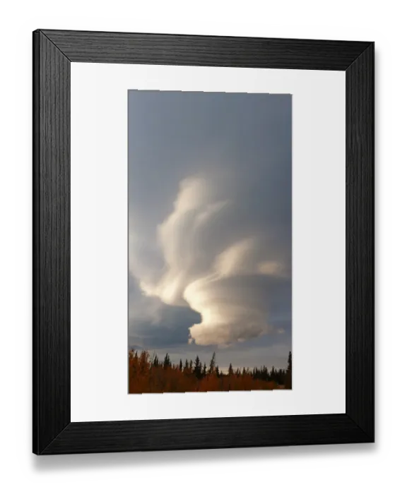 Framed Print : Lenticular cloud over Kluane Park