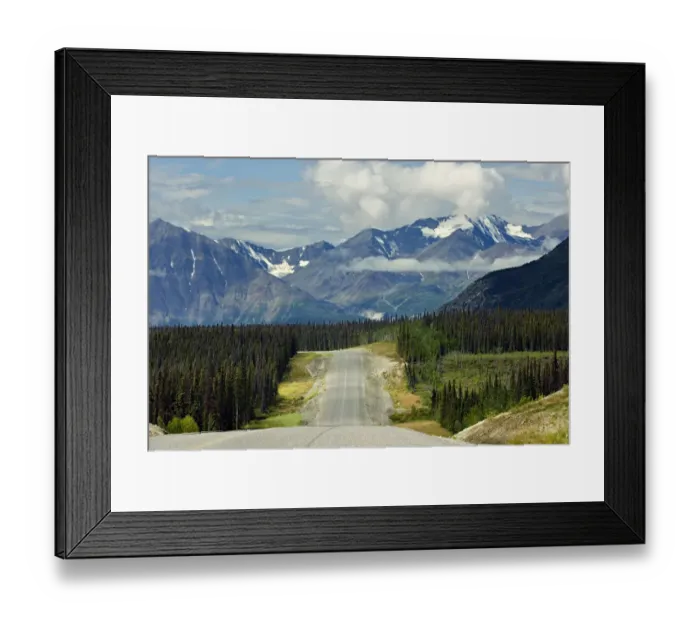 Framed Print : Alaskan Highway nearing Kluane National Park, Yukon, Canada Framed Print : Alaskan Highway nearing Kluane National Park, Yukon, Canada