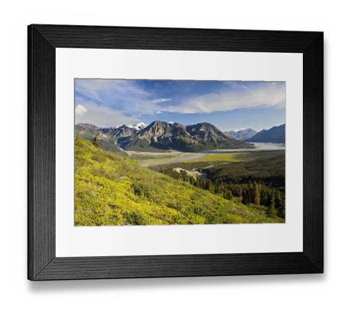 Framed Print : View up the Slims River Valley, Kluane National Park, Yukon, Canada Framed Print : View up the Slims River Valley, Kluane National Park, Yukon, Canada