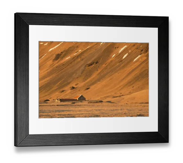 Framed Print : Farm building, Pjodvegur in Iceland Framed Print : Farm building, Pjodvegur in Iceland