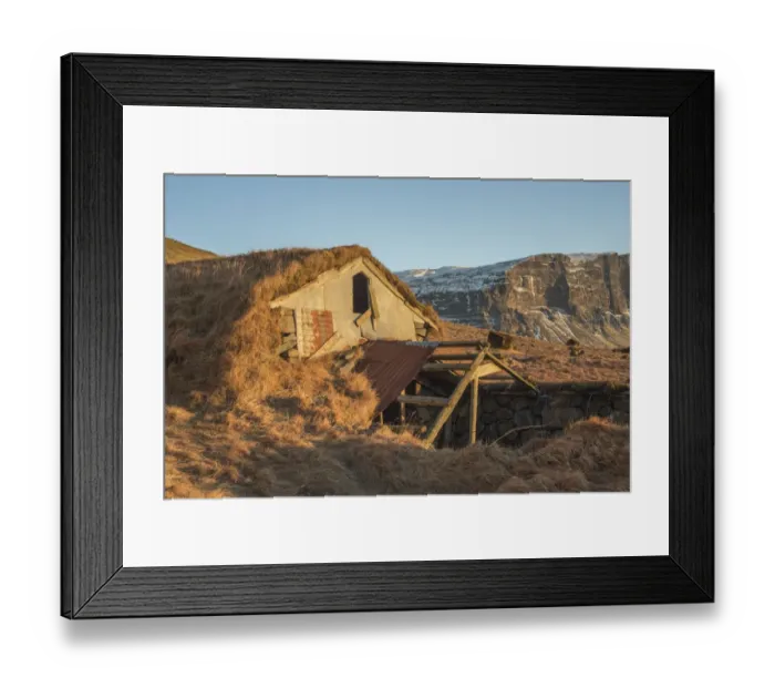 Framed Print : Old farm building, Pjodvegur in Iceland Framed Print : Old farm building, Pjodvegur in Iceland