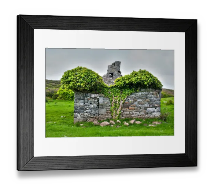 Framed Print : Ruined house at Doolin County Clare Ireland Framed Print : Ruined house at Doolin County Clare Ireland