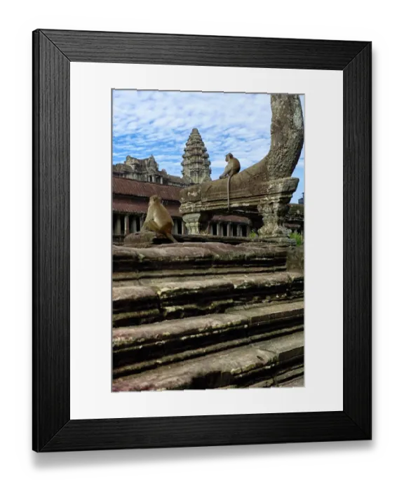Framed Print : Monkeys at Angkor Wat Framed Print : Monkeys at Angkor Wat