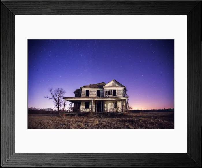 Framed Print : Abandoned Rural Farmhouse Framed Print : Abandoned Rural Farmhouse