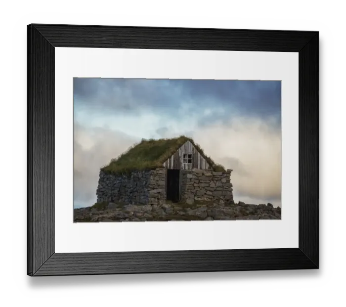 Framed Print : Abandoned rock and stone house in rural Iceland Framed Print : Abandoned rock and stone house in rural Iceland