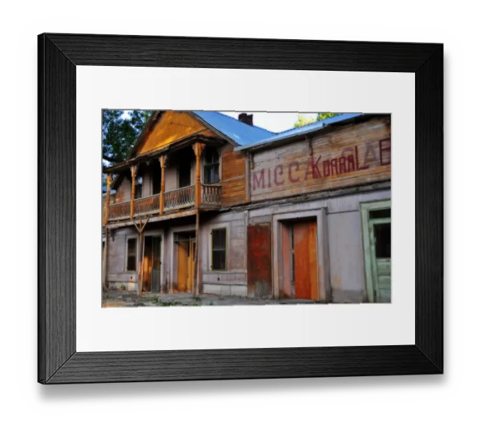 Framed Print : Ghost town buildings