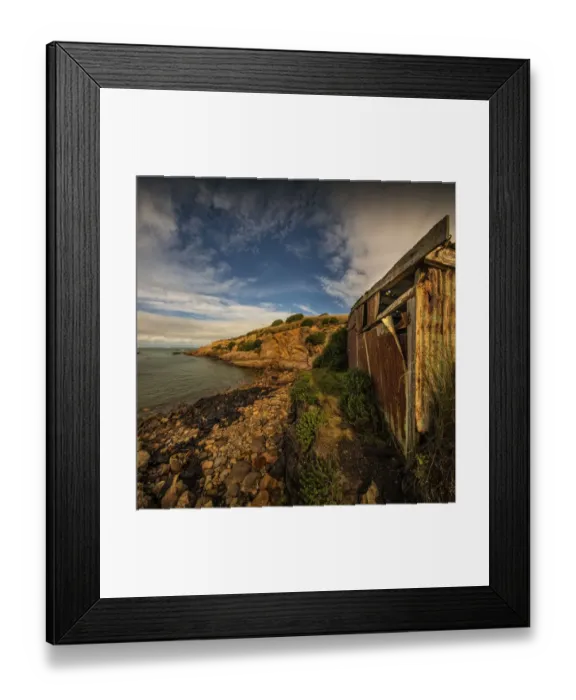Framed Print : Derelict boat-shed on the coastline at Hillgrove, New Zealand, south island Framed Print : Derelict boat-shed on the coastline at Hillgrove, New Zealand, south island