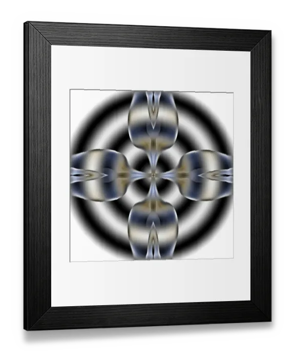 Framed Print : Figures of smoke of circular forms with forms symmetrycal brown color on a white bottom