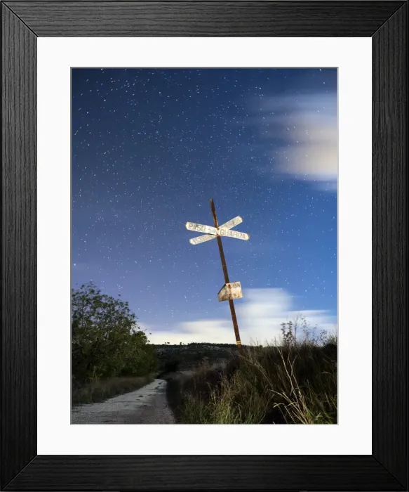 Framed Print : Small road with a sign of railroad warning Framed Print : Small road with a sign of railroad warning