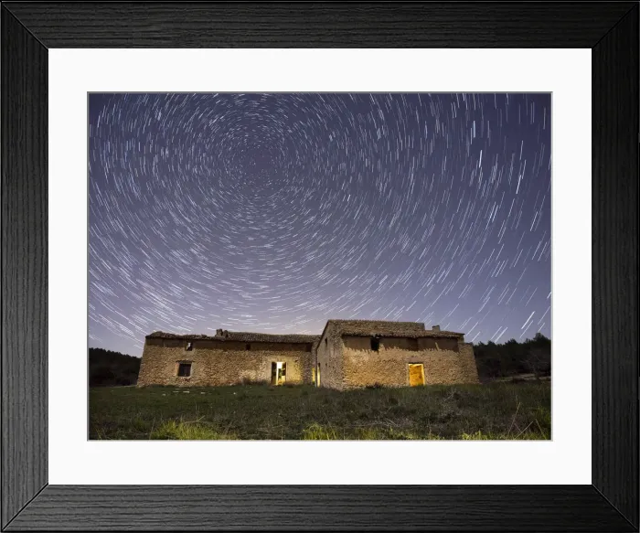 Framed Print : Ancient farmhouse under the stars Framed Print : Ancient farmhouse under the stars