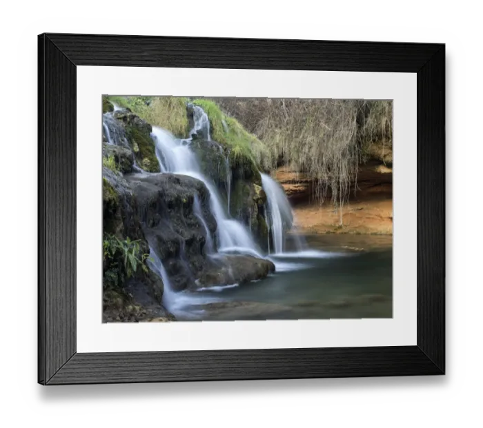 Framed Print : Water jets of a cataract in a ravine Framed Print : Water jets of a cataract in a ravine