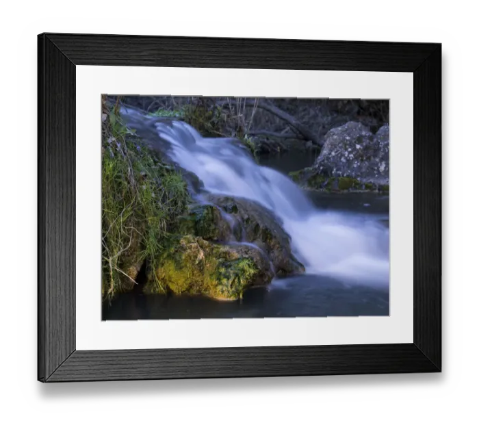 Framed Print : Waterfall in the natural park of Sierra Mariola Framed Print : Waterfall in the natural park of Sierra Mariola