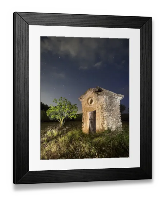 Framed Print : Booth medieval seventeenth century stone building