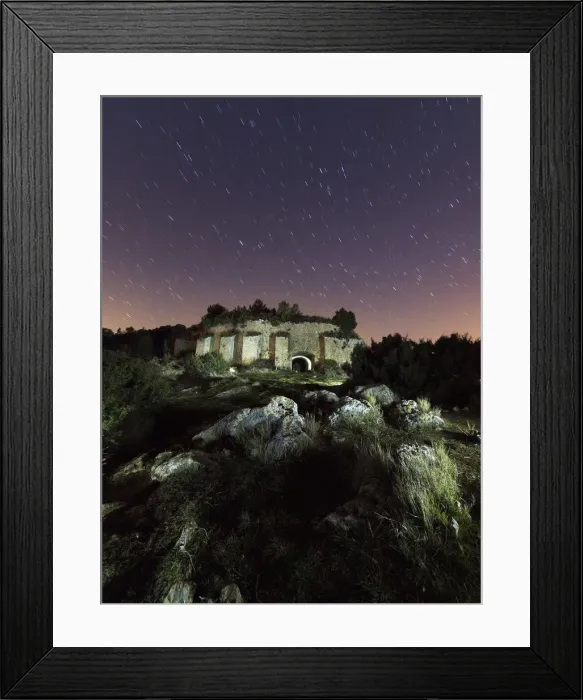 Framed Print : Technology of the past on a star sky Framed Print : Technology of the past on a star sky