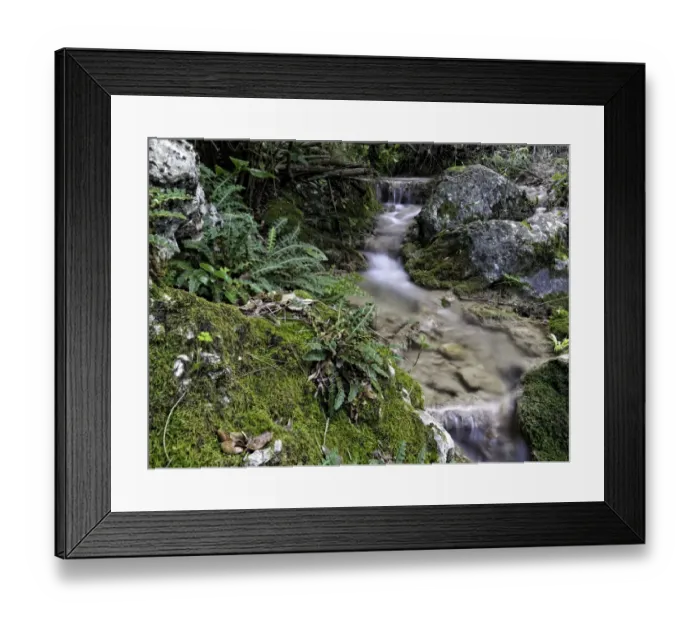Framed Print : Small mountain torrende between waterfalls Framed Print : Small mountain torrende between waterfalls