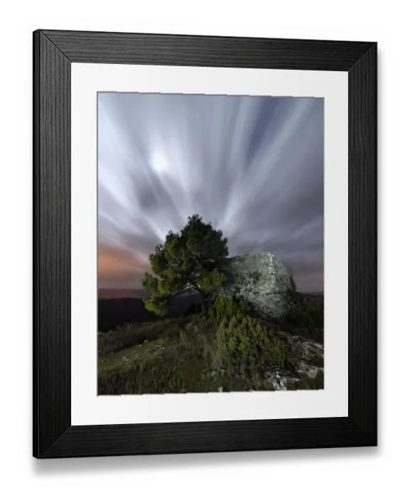Framed Print : Old watchtower on top of a mountain at night Framed Print : Old watchtower on top of a mountain at night