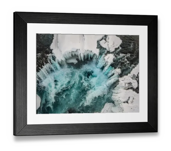 Framed Print : Godafoss in the winter, Iceland Framed Print : Godafoss in the winter, Iceland