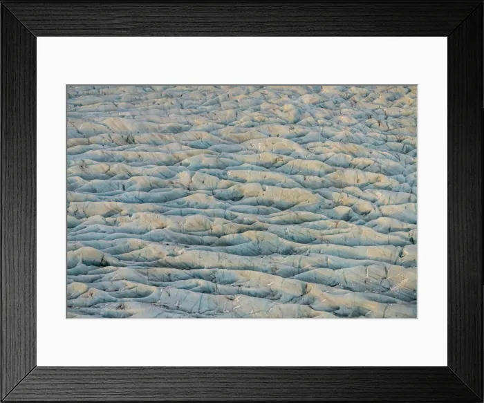 Framed Print : Crevasses and cauldrons in a glacier, Iceland