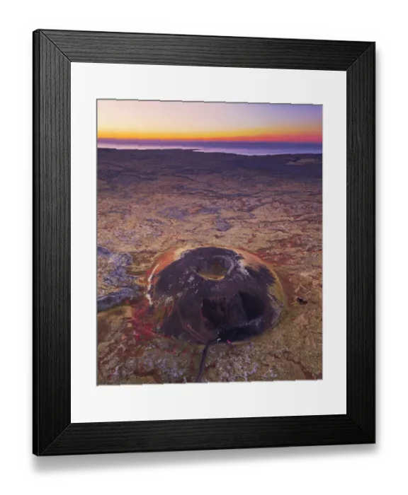 Framed Print : Aerial-Saxholl Volcanic Crater, Iceland Framed Print : Aerial-Saxholl Volcanic Crater, Iceland
