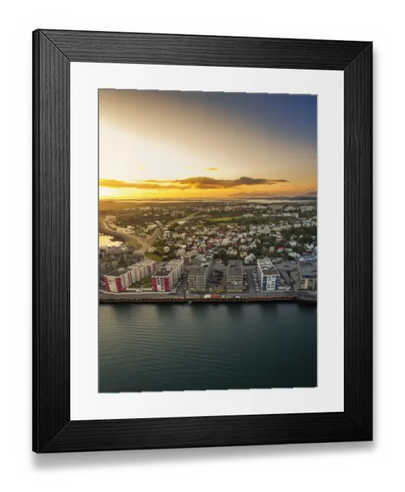 Framed Print : Top view- Hafnarfjordur, Iceland Framed Print : Top view- Hafnarfjordur, Iceland