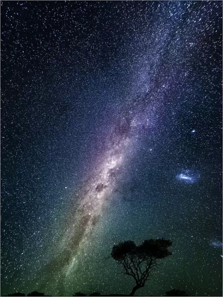 Milky way over the night sky, Africa