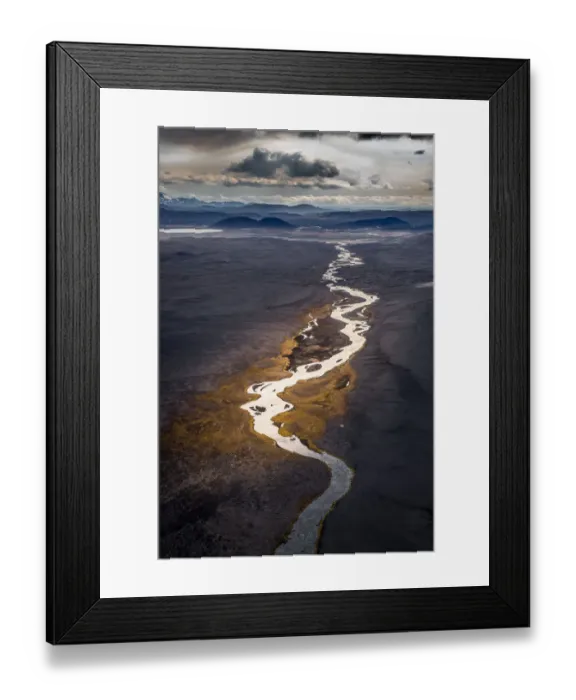 Framed Print : Aerial of Jokulsa river a fjollum, Iceland Framed Print : Aerial of Jokulsa river a fjollum, Iceland