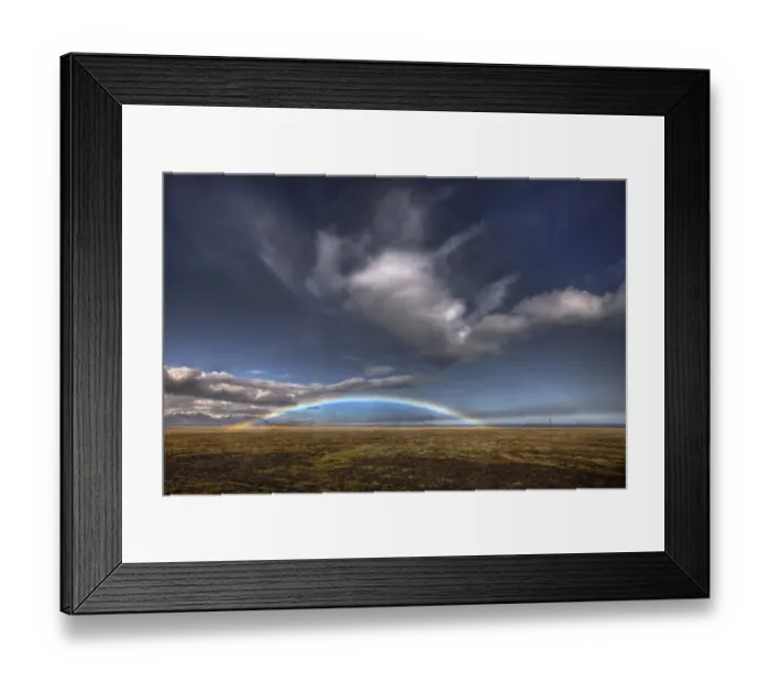Framed Print : Rainbow over plains