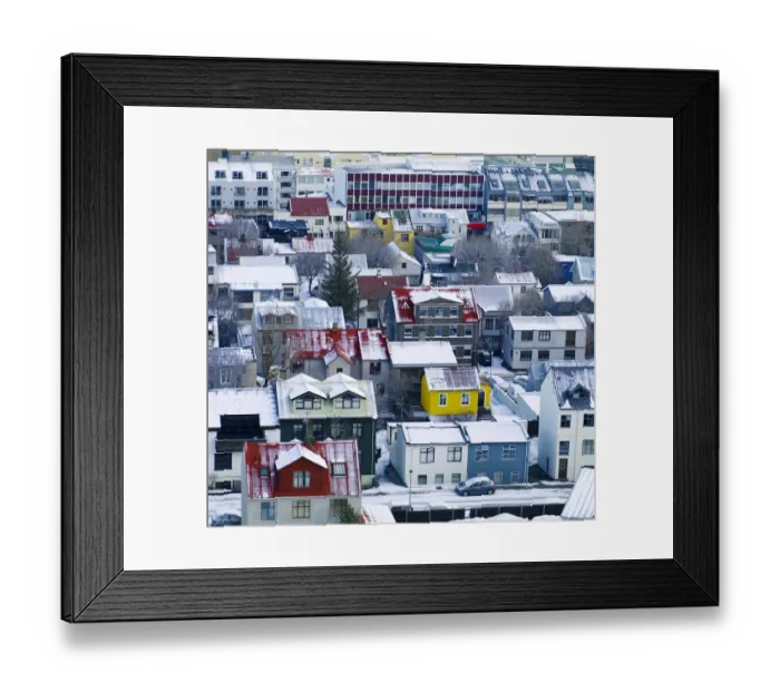 Framed Print : City of Reykjavik, Iceland Framed Print : City of Reykjavik, Iceland