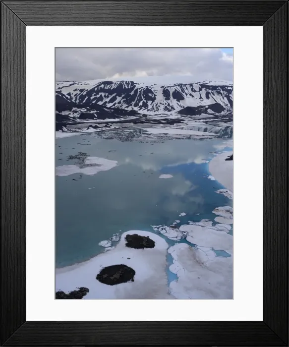 Framed Print : Iceland, Langjokull Glacier melting Framed Print : Iceland, Langjokull Glacier melting