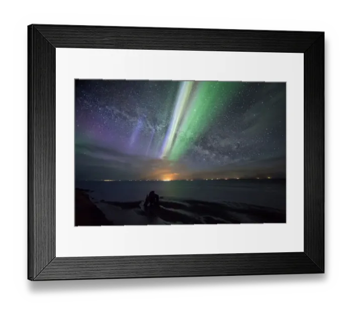 Framed Print : Northern light and miliy way at hvitserkur, Iceland Framed Print : Northern light and miliy way at hvitserkur, Iceland