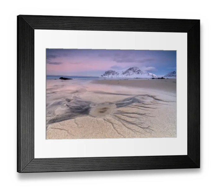 Framed Print : Dawn on Skagsanden beach Flakstad Norway Framed Print : Dawn on Skagsanden beach Flakstad Norway