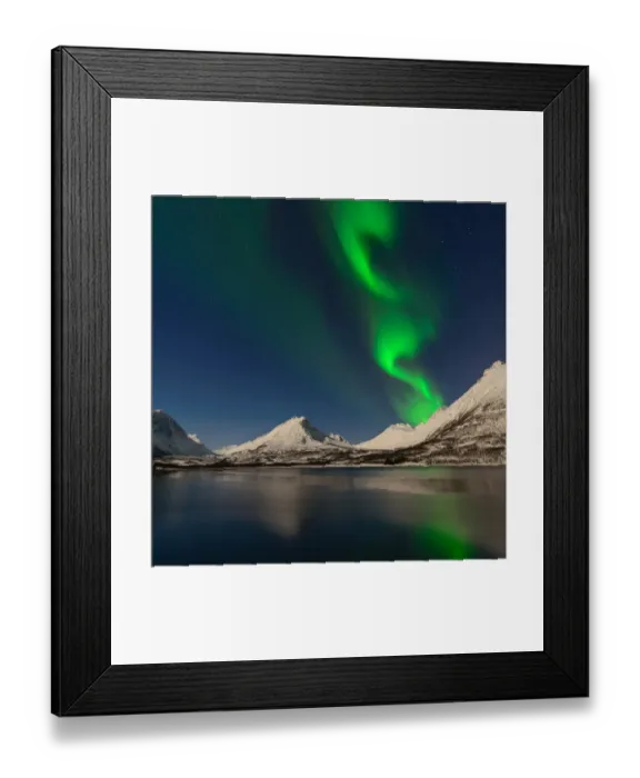 Framed Print : Aurora borealis over Nakkevannet Framed Print : Aurora borealis over Nakkevannet