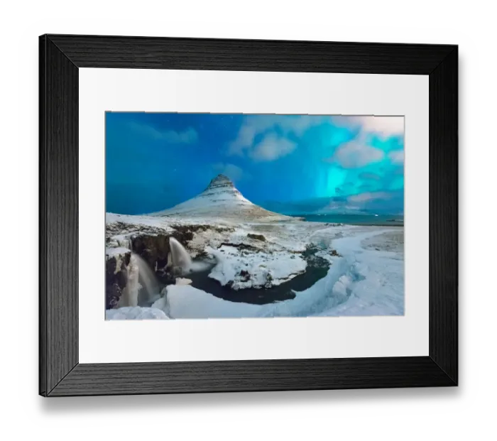 Framed Print : Aurora over Kirkjufell Mountain Iceland Framed Print : Aurora over Kirkjufell Mountain Iceland