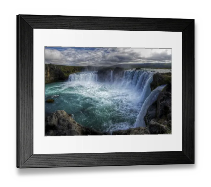 Framed Print : Picturesque Godafoss waterfalls in north Iceland Framed Print : Picturesque Godafoss waterfalls in north Iceland